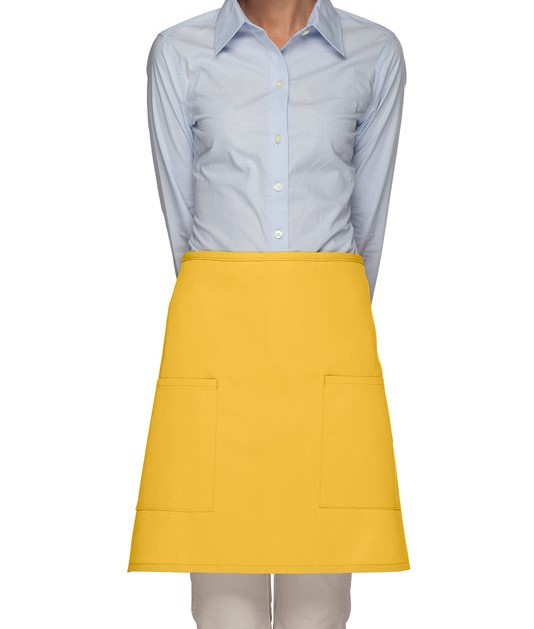 Adult Yellow Mid Length Waist Aprons